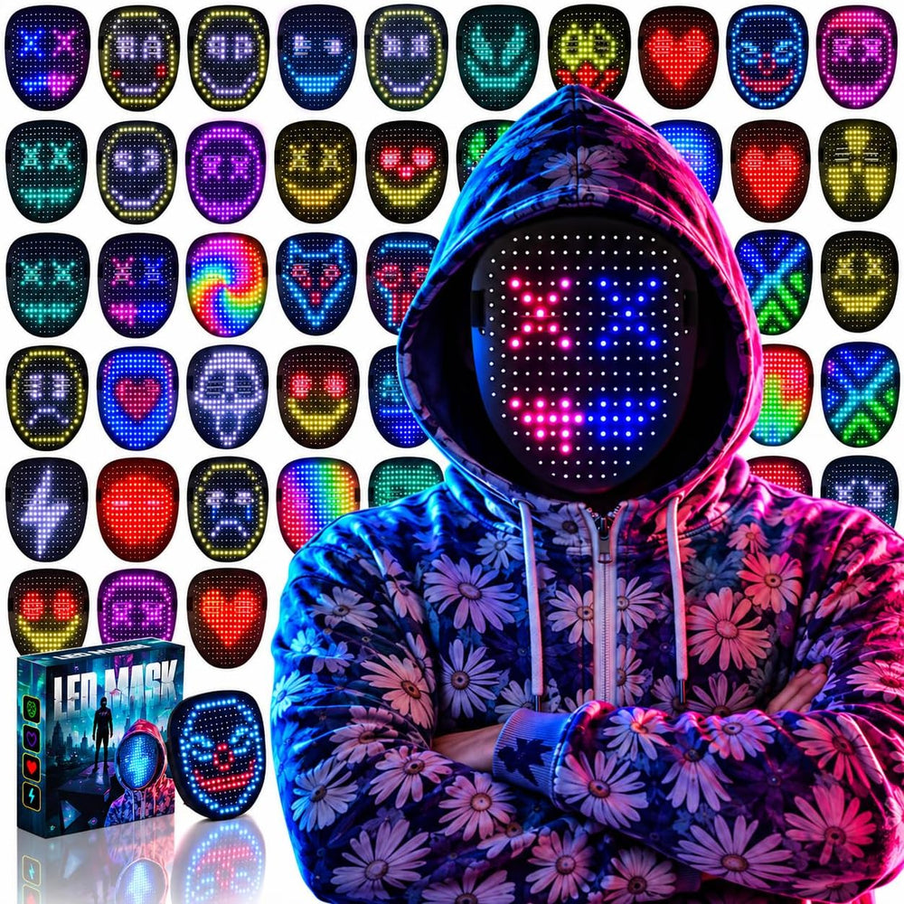 LED Mask Face-Transforming Light up Mask Cool Gifts for Boys