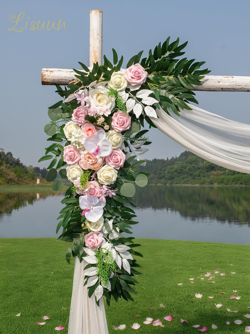 Artificial Wedding Arch Flowers, 2 Large Floral Swags