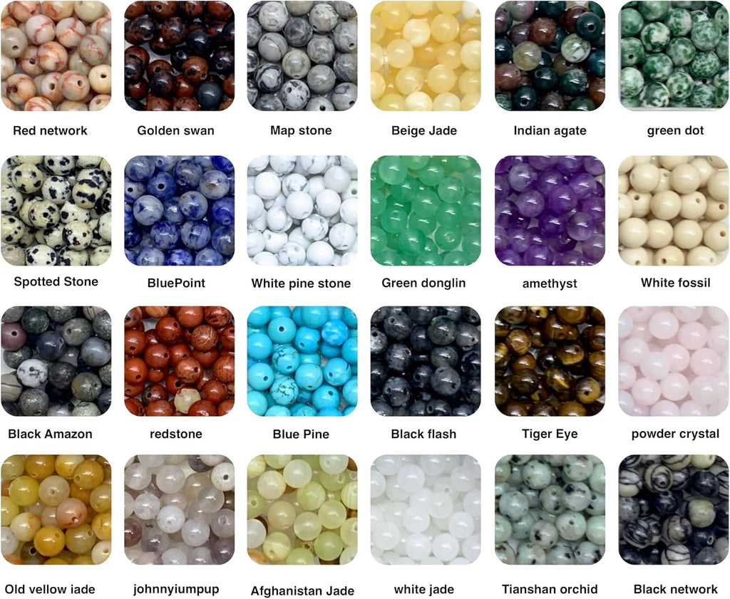 natural stone beads 960pcs 6mm 1mm hole adult shown in use