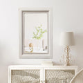 Boho White Mirrors for Wall Decor 24 x 16 Inches