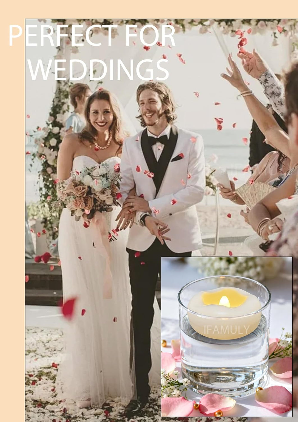 Floating Candles 36PCs 2.3in Flameless LED 200+ Hour for Centerpieces