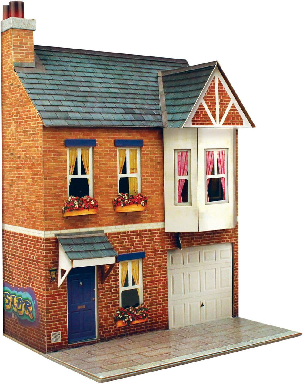 Cardboard Model Building Kit, O Scale 1:48 Railroad Layout Buildings & Ac...