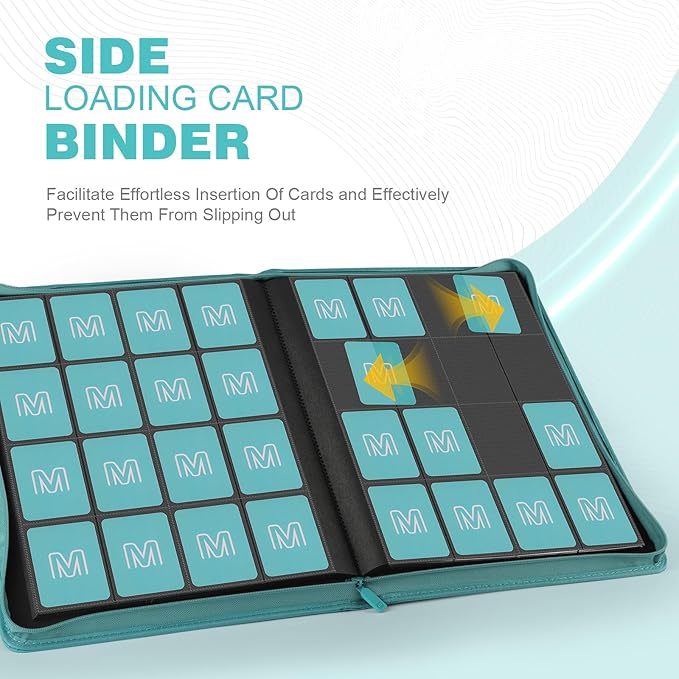 Premium Card Binder 16 Pocket,Trading Card Binder Holds up to 1000+Cards Sturdy Card Collection Album, Card Holder Folders for MTG, TCG, Game Cards & Sports Cards