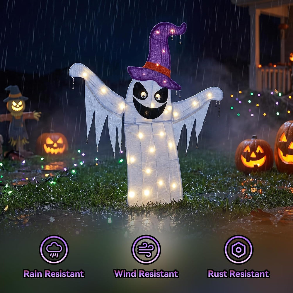 30" H Large Lighted SwingingGhost Halloween for Indoor Outdoor Decorations
