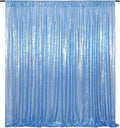 Poise3EHome 6FT x 8FT Sequin Photography Backdrop Curtain for Party Decoration, Baby Blue