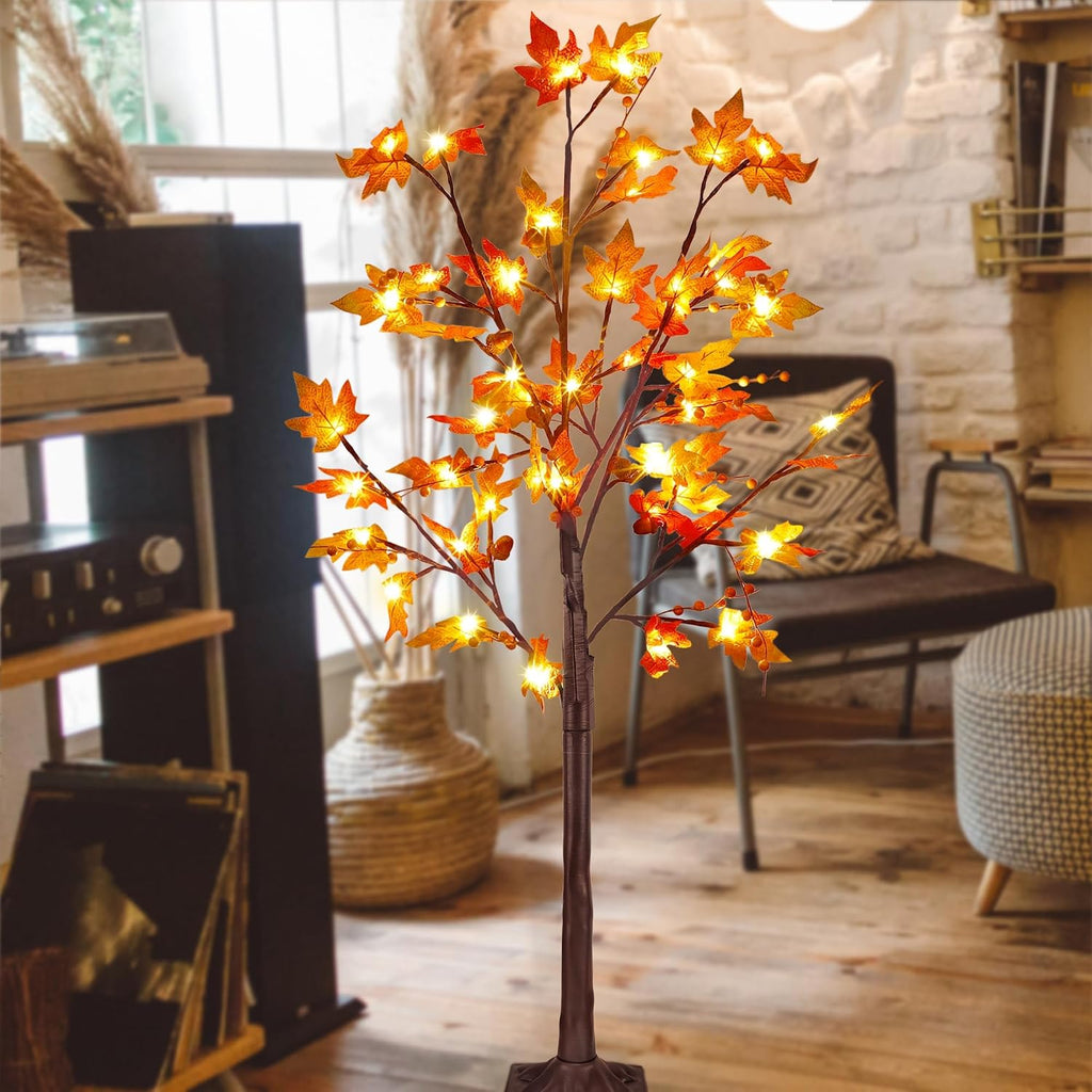 forup led lighted maple tree, 4 ft lighted, package contents