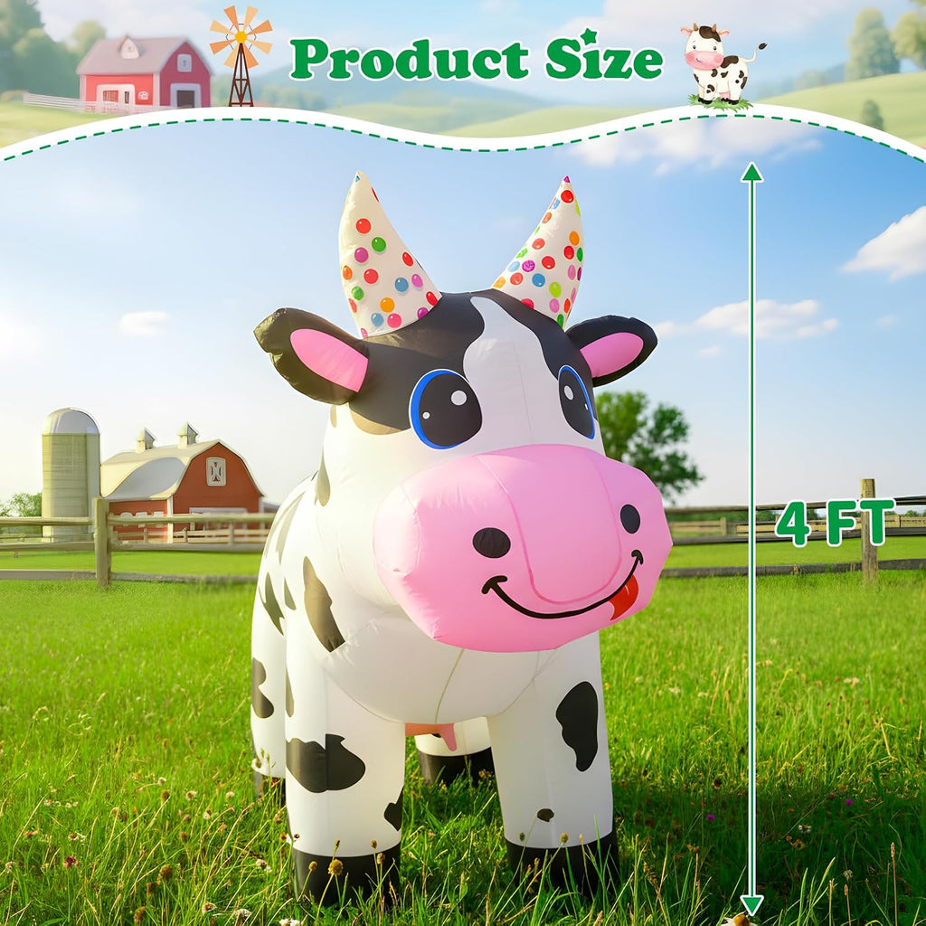 4ft christmas spring farm ranch inflatable cute farm, close-up detail
