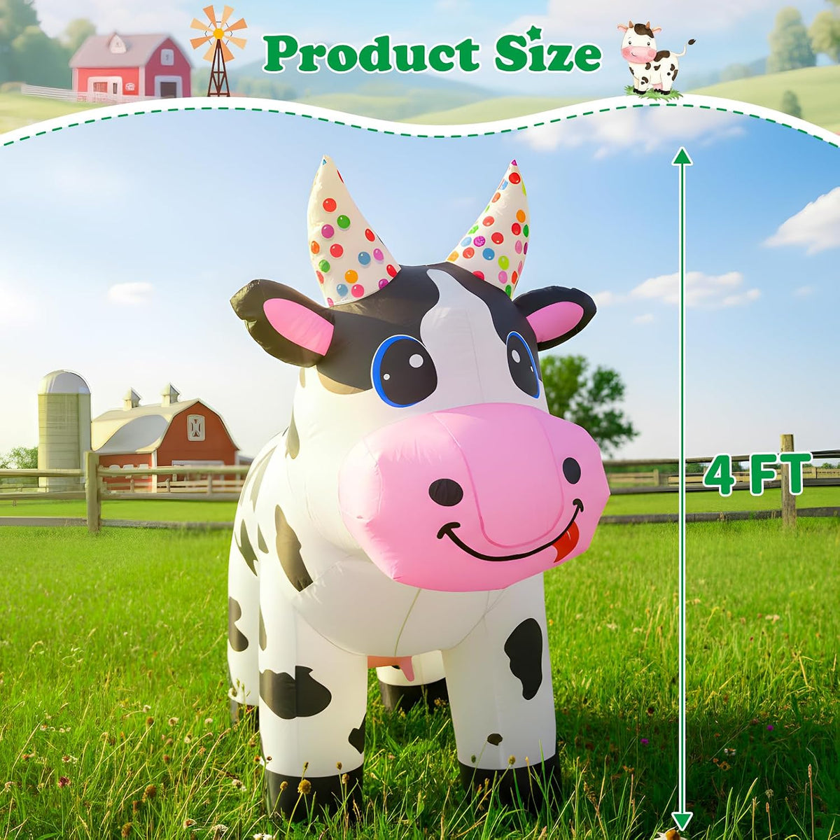 4ft christmas spring farm ranch inflatable cute farm, close-up detail