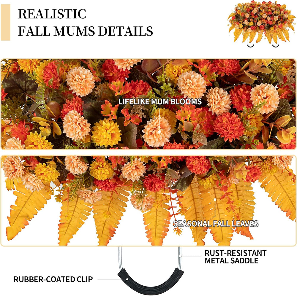 Fall Flowers for Cemetery Decorations: Headstone Flower Saddle