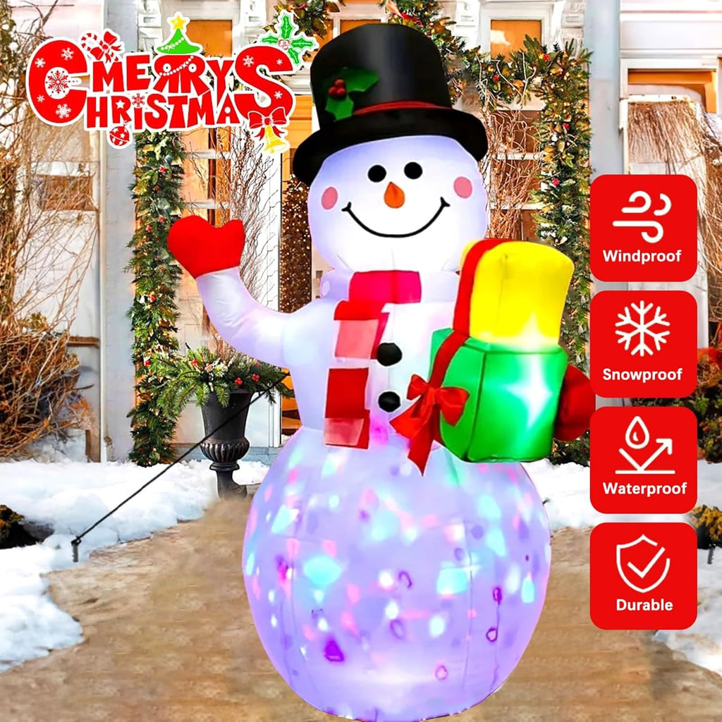 5 FT Christmas Inflatables Snowman Outdoor Decorations, Blow Up Snowman