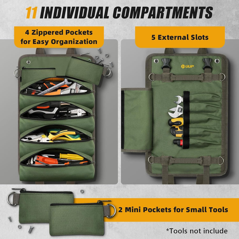 Tool Bag Roll Up, UUP Heavy Duty Portable Soft Tool Storage Gifts for Men