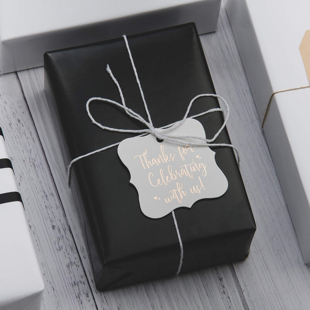ruspepa black wrapping paper solid color for wedding showing dimensions