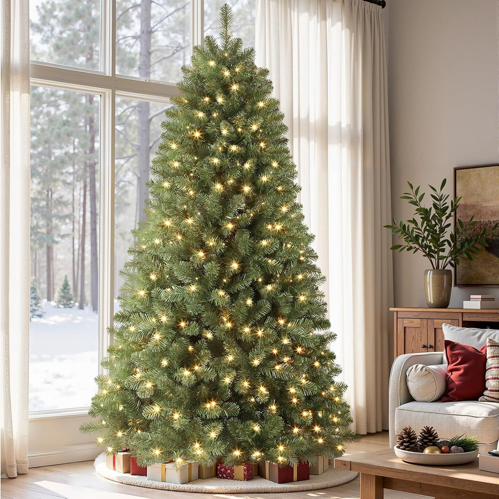 SHareconn 6.5ft Prelit Artificial Classic Spruce Christmas Tree