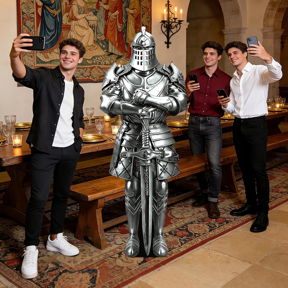 1 CS 5.9 ft Life Size Medieval Knight Plastic Corrugated Cutout