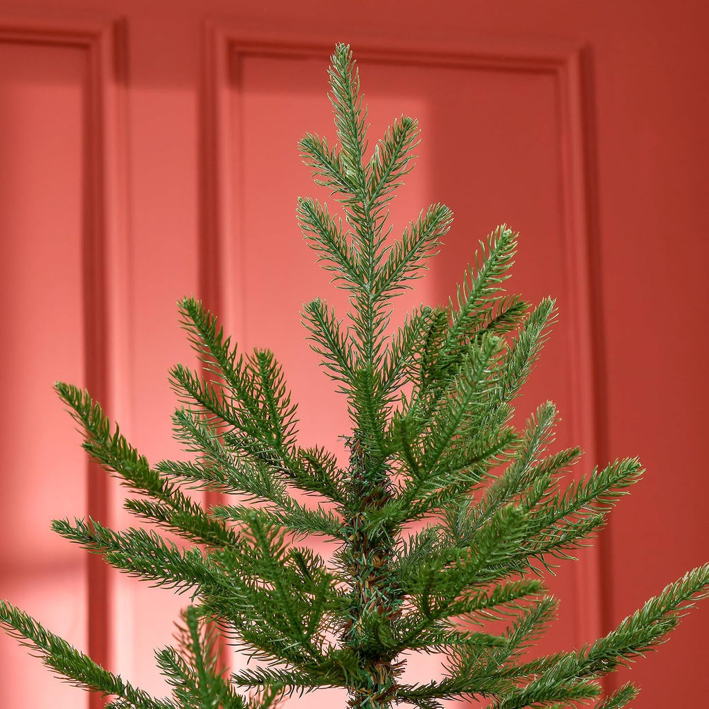 HOMCOM 6 Foot Artificial Christmas Tree, Nordic Pine, Green