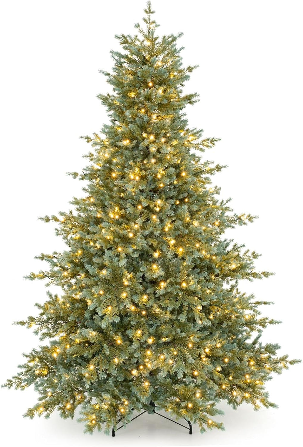 Goplus 7ft Pre-Lit Aspen Christmas Tree with 865 Full PE Branch Tips