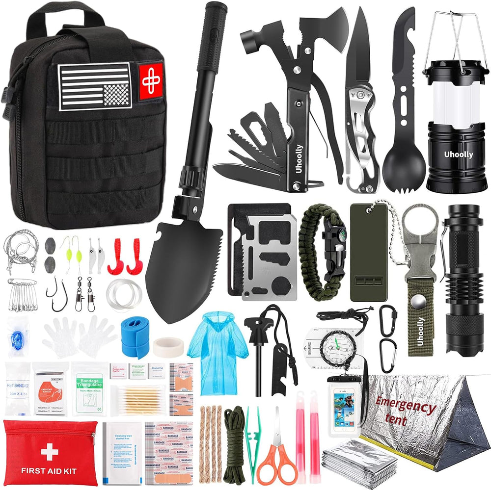 Survival Kit, Gifts for Men Women Teen Boys, 252 pcs Survival Gear and Equipm...