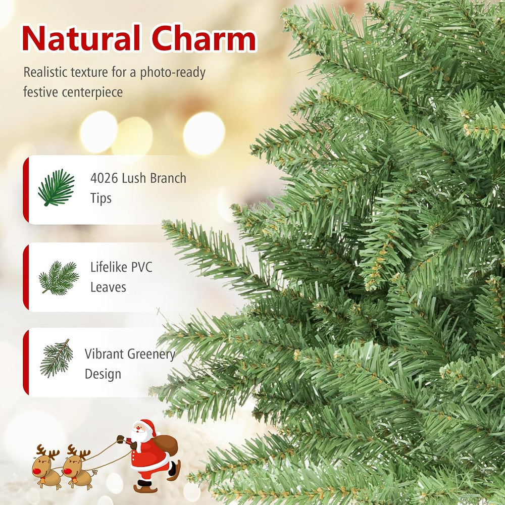 Goplus 9 ft Artificial Christmas Tree with 4026 Lush PVC Branch Tips
