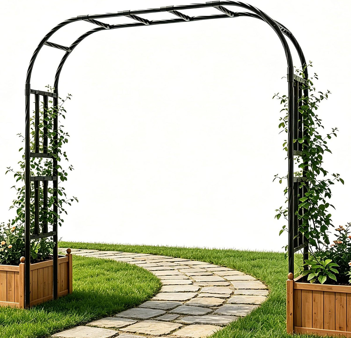 Thickened Metal Garden Arch-92.5L*105H,Trellis for Climbing Plants Outdoor