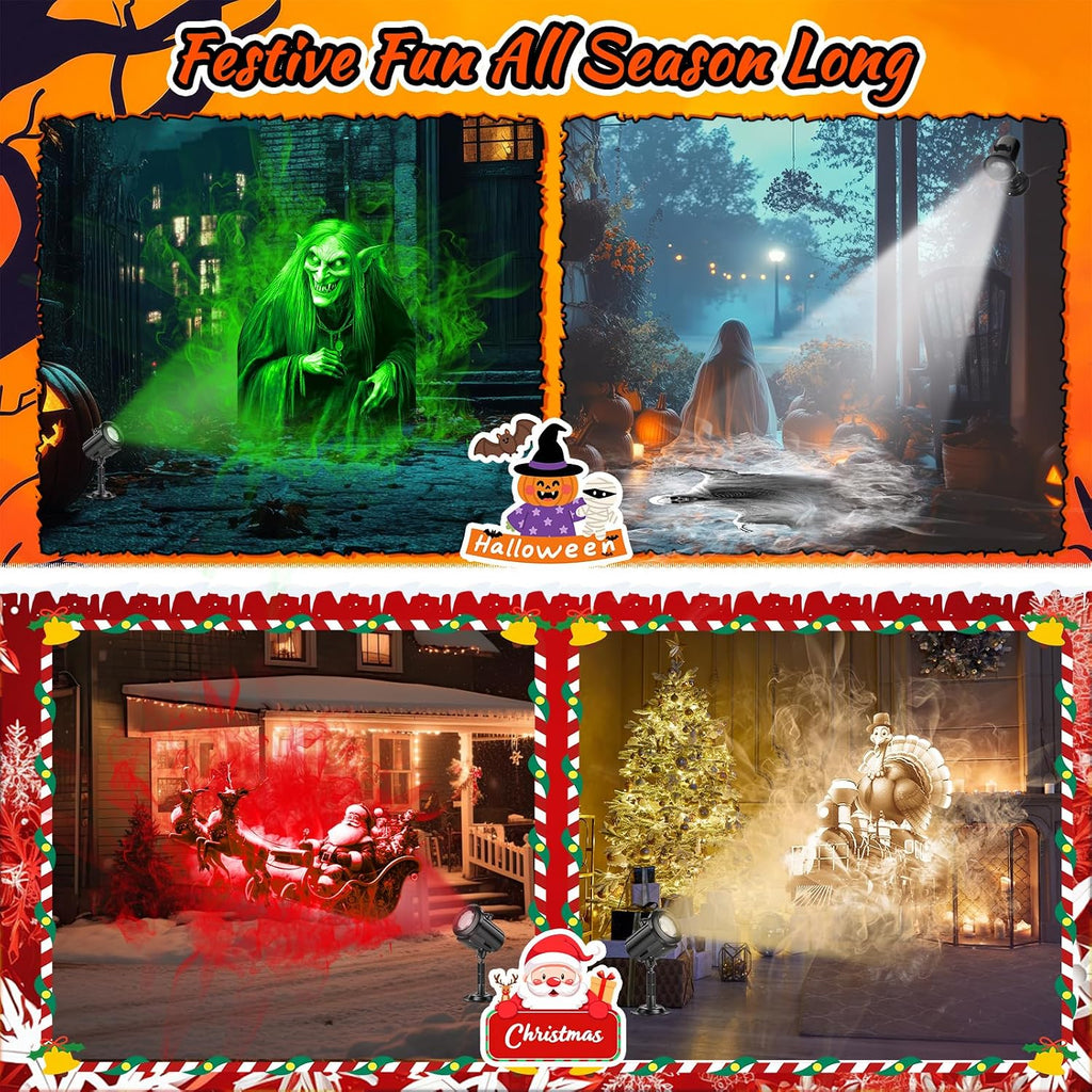12 in 1 halloween decorations outdoor 3d dynamic, front angle view