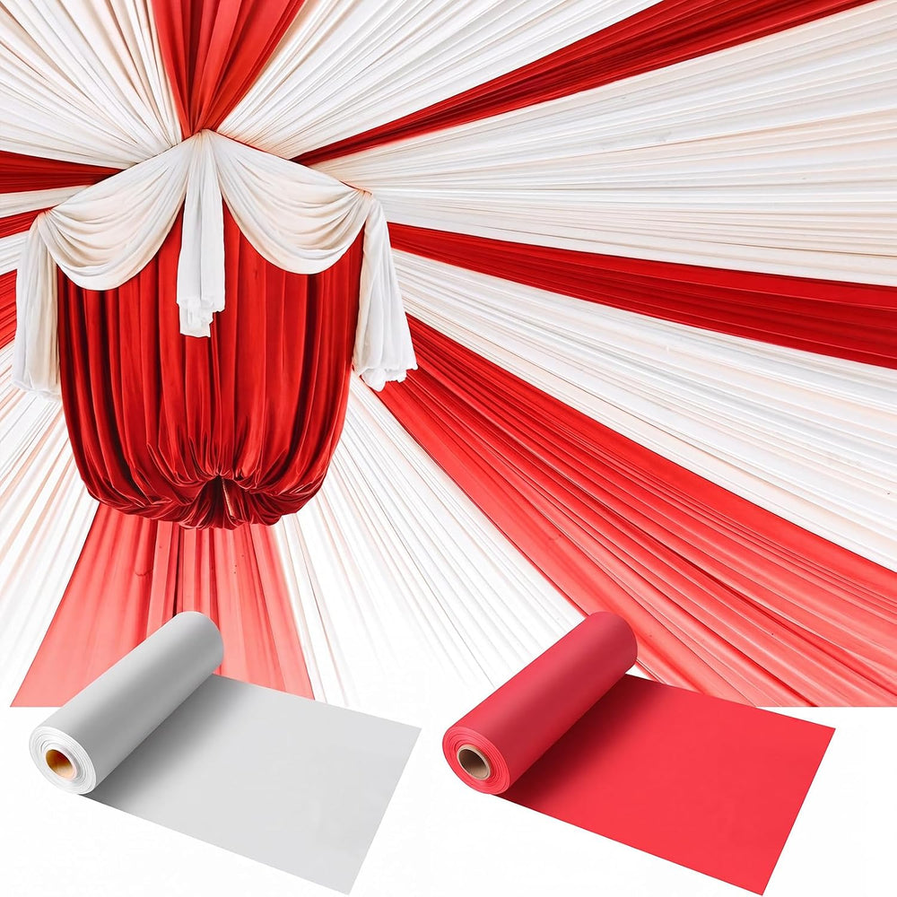 131FT x 54IN Circus Tablecloth Roll, Plastic Carnival Table Cloths