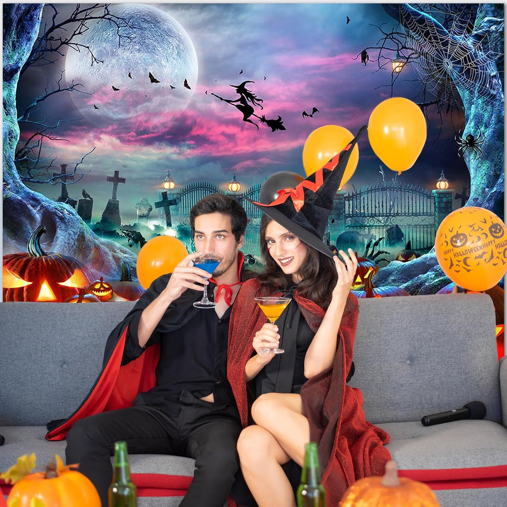 Halloween Backdrop Halloween Party Backdrop Moon Night 10 x 7 ft