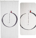 Fishing Art Beaded Bamboo Curtain for Doorway 35.4" x 78.7"