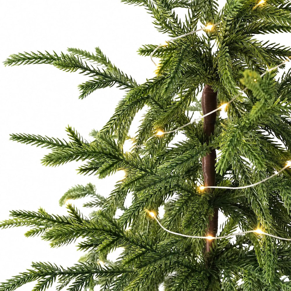 Christmas Decorations - 2 Pack Pre-Lit 3FT Artificial Norfolk Tree