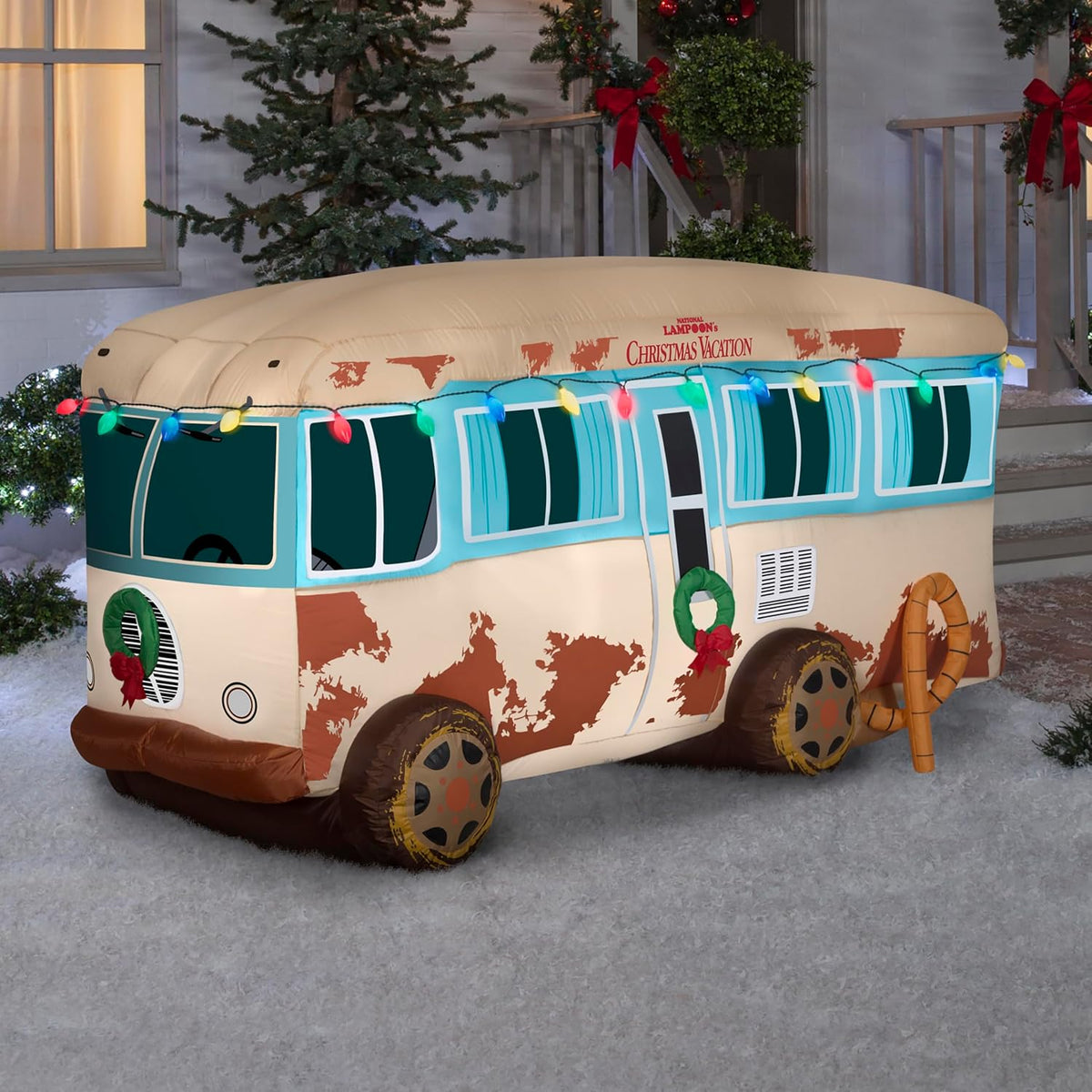 gemmy christmas inflatable national lampoon's vacation rv, 4 shown in use