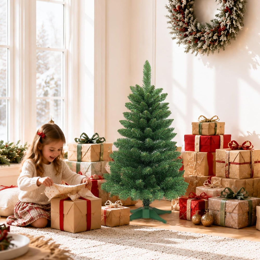 4FT Artificial Small Christmas Tree Mini Tabletop Decor Green