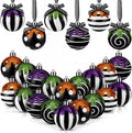 24 Pcs 2.36 Inch Black and White Halloween Christmas Ball Ornament for Tree