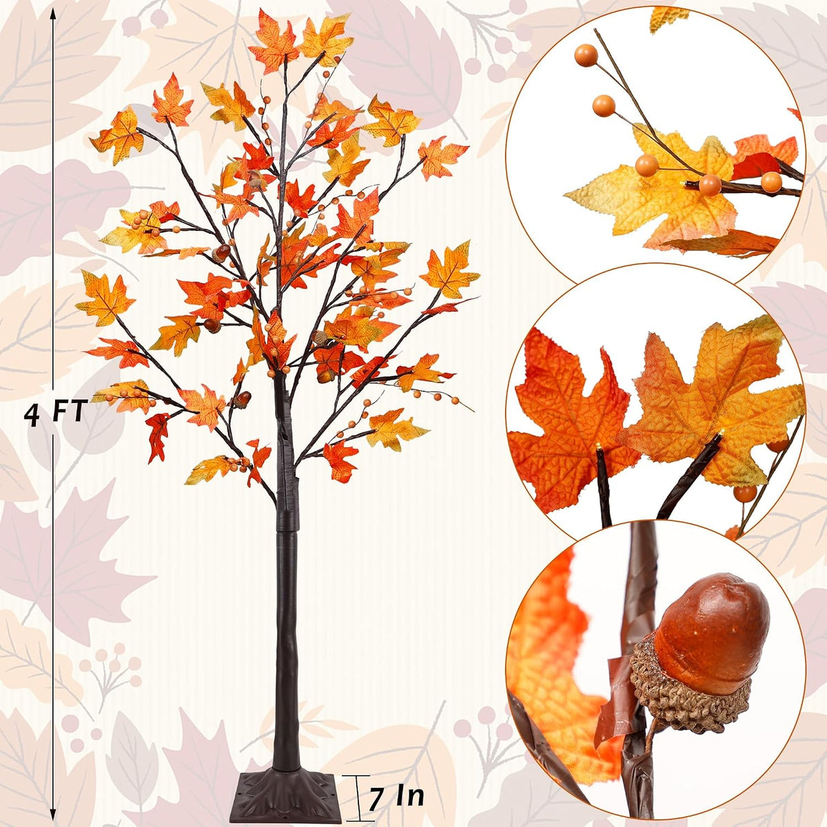 forup led lighted maple tree, 4 ft lighted shown in use