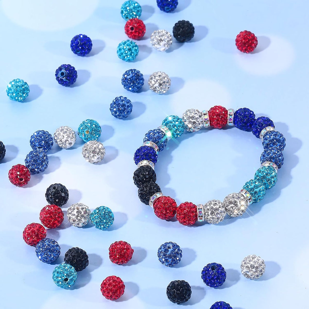 novani 240pcs 10mm rhinestone beads for craft sparkle, package contents