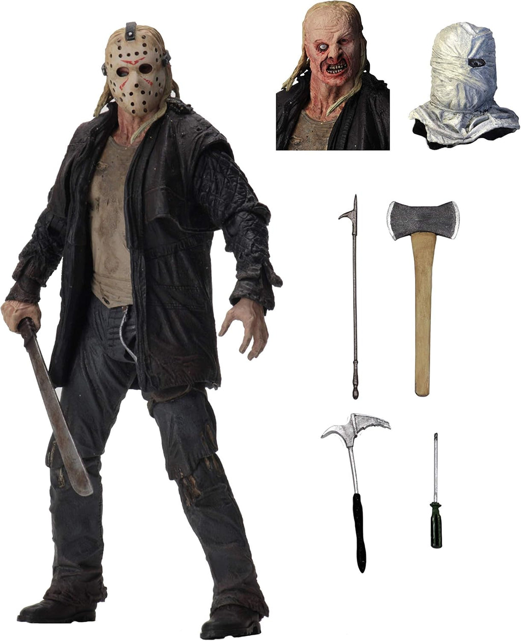 neca - friday the 13th - 7” scale shown in use