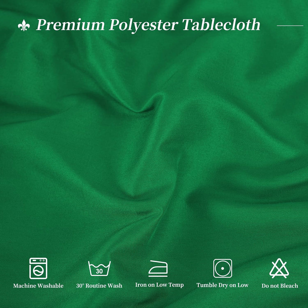 12 Packs 120 Inch Green Round Polyester Tablecloths