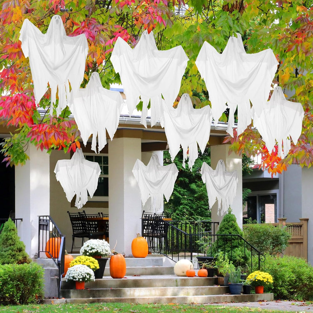 Libima 12 Pcs Halloween Hanging Ghost Decoration 27.5 Inch Cute Flying Ghost ...