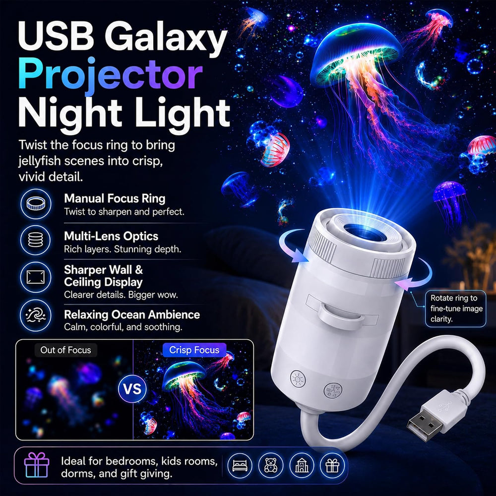 Galaxy Projector Night Light, 2-in-1 Star Projector with 13 Films