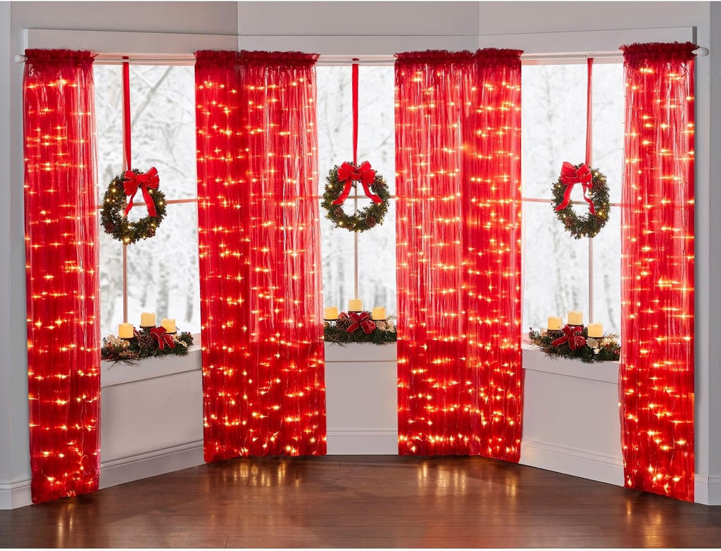 brylanehome set of 3 cordless pre-lit mini christmas, side view