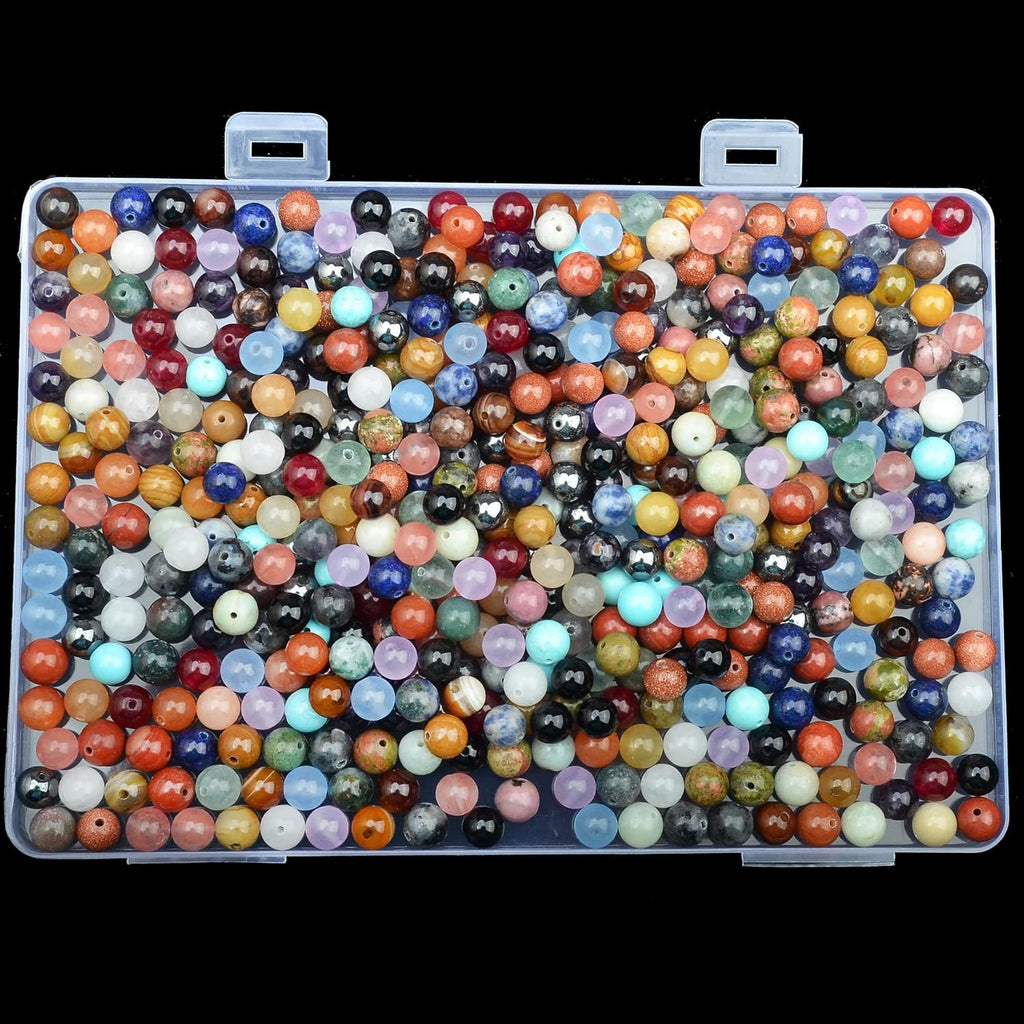 8mm natural mixed materials gemstones beads tiny spacer, package contents