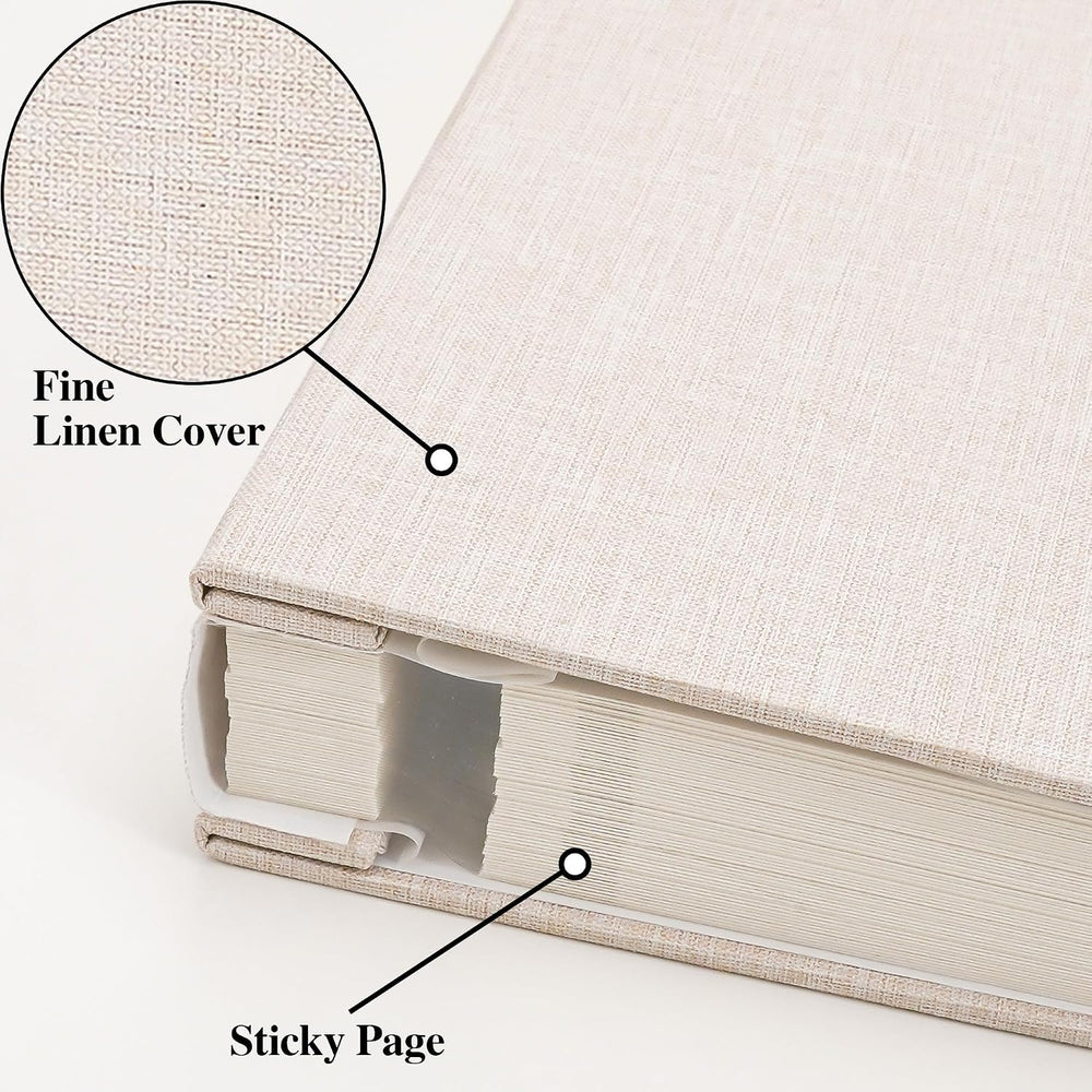 Vienrose Self Adhesive Photo Album Arch Window Scrapbook 120 Pages Beige