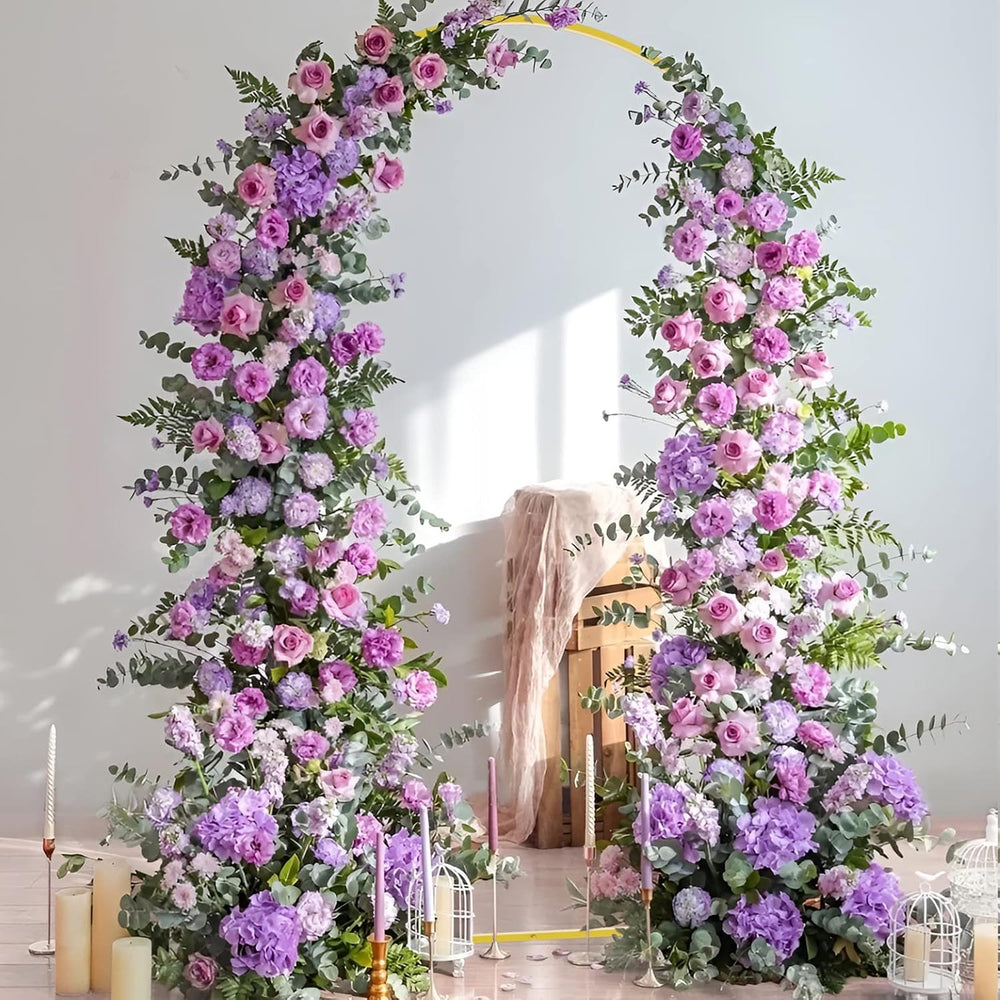 Fomcet Metal Arch Backdrop Stand Gold 7.2x4ft Balloon Wedding Arched Stand