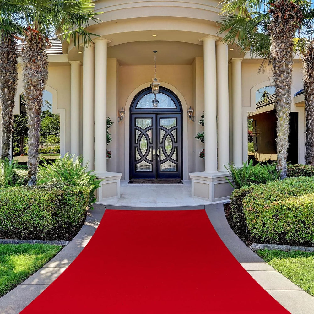 Boao 49 X 2.3 Ft Neoprene Carpet Runner Red, Non Slip Rubber Backed