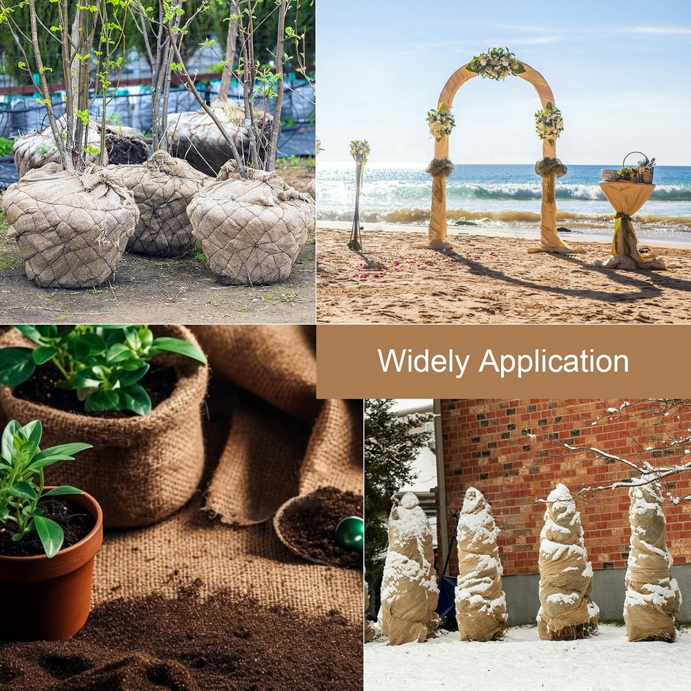 40" x50 Feet Burlap Fabric Natural Burlap Roll Multipurpose Burlap Tree ...