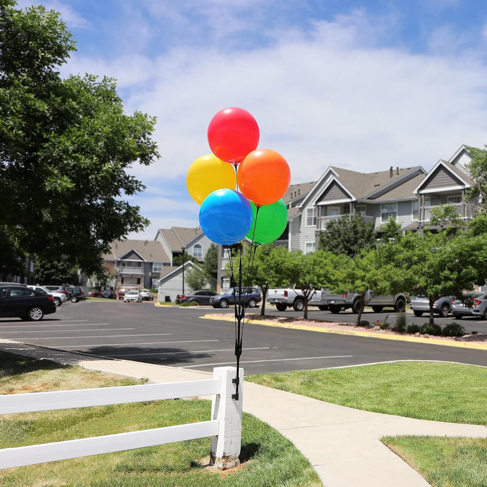BalloonBobber - Weatherproof Reusable Paneled Balloon Cluster Pole Kit - Heli...