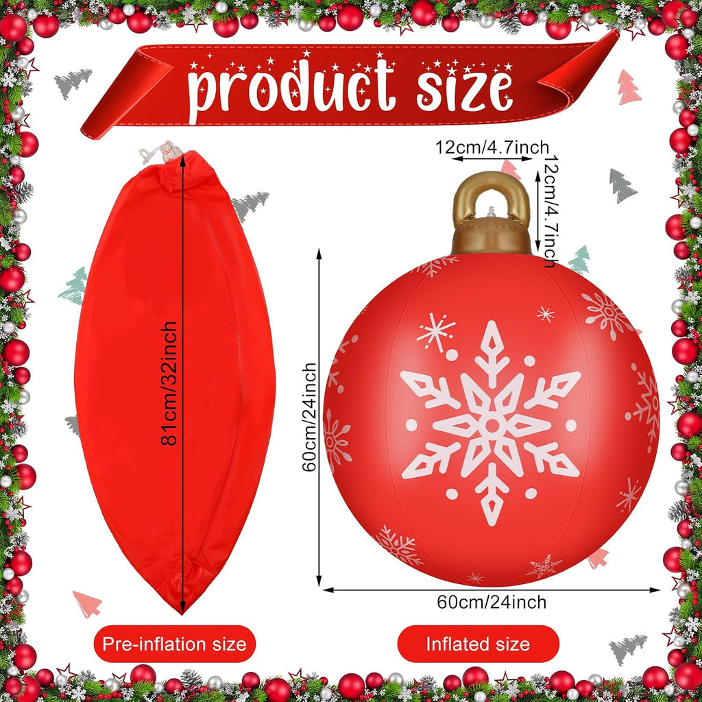 jetec 4 pcs giant inflatable christmas ball, cute shown in use