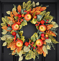 Fall Wreaths for Front Door 26 Inch Autumn Rustic Harvest Apple Wreath