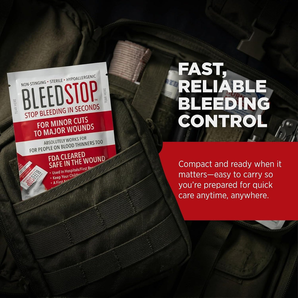 BleedStop™ First Aid Powder for Blood Clotting, Trauma Kit, Blood Thinner Pat...