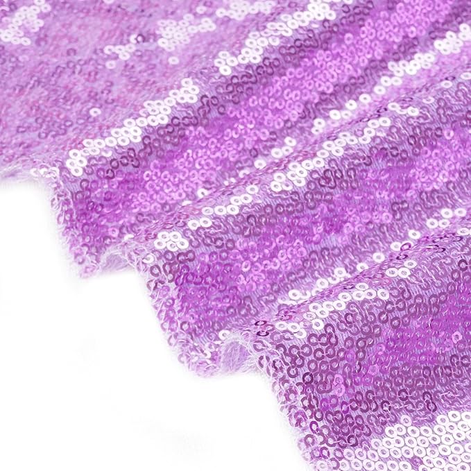 Eternal Beauty Lavender Sequin Backdrop, 8x8 Ft Glitter Background Curtains for Shimmer Photography Party Wedding Birthday Back Drop Decor