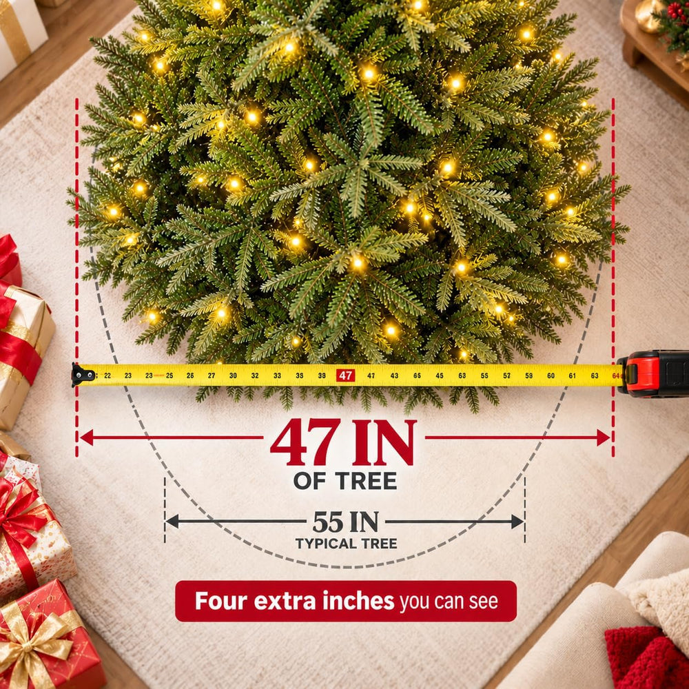 Naomi Home Camden 6.5 ft Pre-Lit Christmas Tree, 400 Warm Lights
