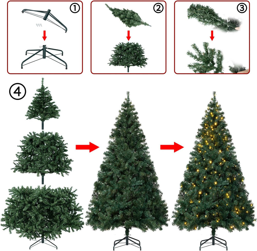 5FT Christmas Tree with Warm Light,Artificial Xmas Tree for Christmas Decor